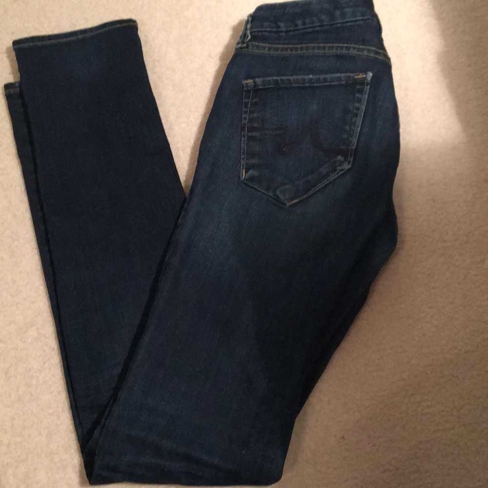 Dark denim skinny jean
